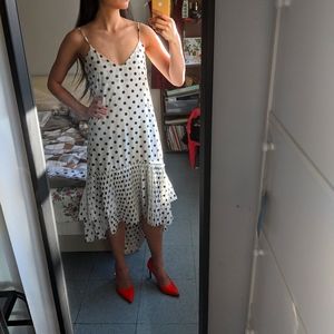 Nasty Gal White Polka Dot Dress